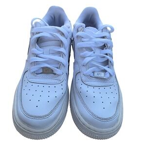 Nike Air Force 1 Low Triple White Sneakers 314192-117 Youth 6Y Womens 7.5